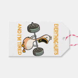 Funny gym duck Zitat alles tut weh und ich bin Rei Geschenkanhänger