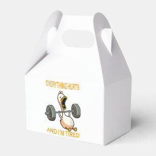 Funny gym duck Zitat alles tut weh und ich bin Rei Geschenkschachtel
