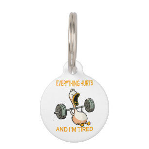 Funny gym duck Zitat alles tut weh und ich bin Rei Haustiermarke