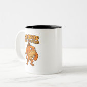Funny Gym Fish T - Shirt Zweifarbige Tasse (Vorderseite Links)
