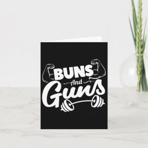 Funny Gym Fitness Bruns und Gewehre Karte