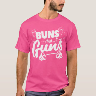 Funny Gym Fitness Bruns und Gewehre T-Shirt