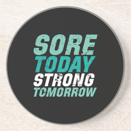 Funny Gym Fitness Heute Starke Morgen Getränkeuntersetzer (Vorne)