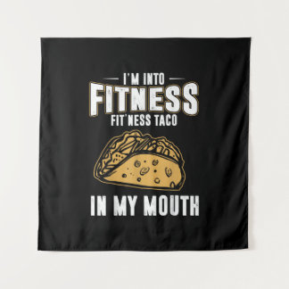Funny Gym Fitness Taco T - Shirt Wandteppich