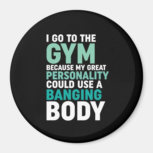 Funny Gym Fitness Workout Ich gehe zum Fitnessstud Magnet (Vorne)