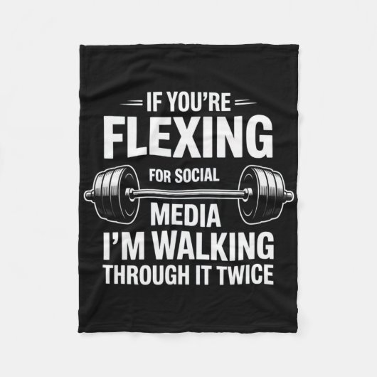 Funny Gym Flexing Workout Bodybuilding 1 Fleecedecke (Vorderseite)