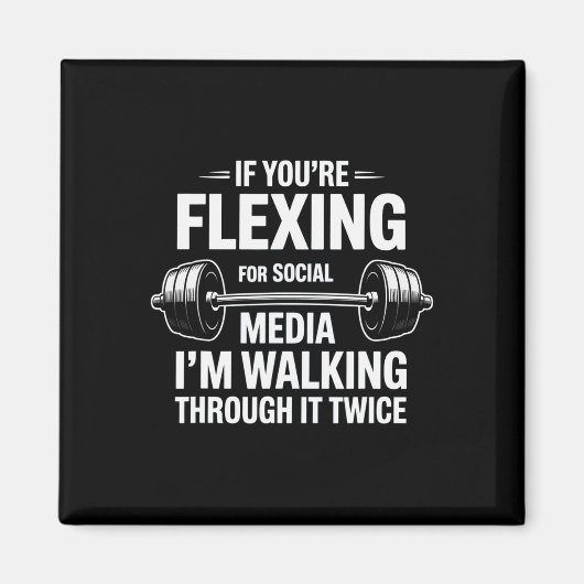 Funny Gym Flexing Workout Bodybuilding 1 Magnet (Vorne)
