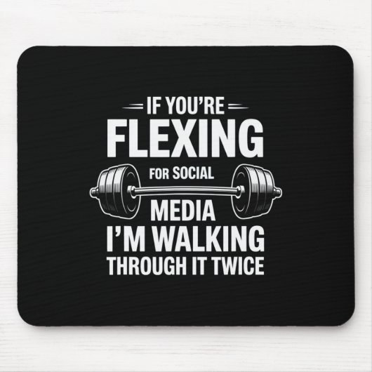 Funny Gym Flexing Workout Bodybuilding 1 Mousepad (Vorne)