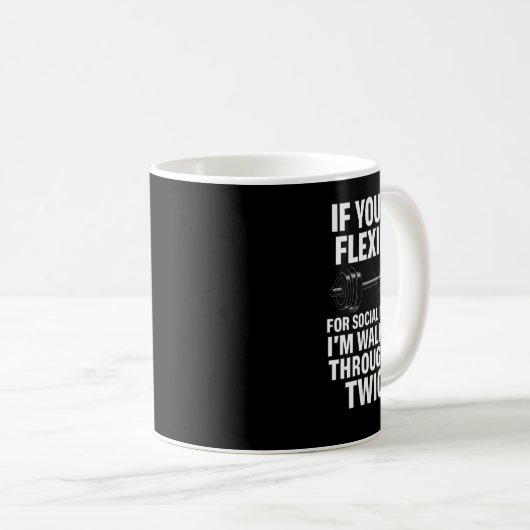 Funny Gym Flexing Workout Bodybuilding 2 Kaffeetasse (VorderseiteRechts)