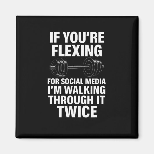 Funny Gym Flexing Workout Bodybuilding 2 Magnet (Vorne)