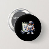 Funny Gym Gnome Grafik mit Dumbells für Männer gee Button (Vorne & Hinten)
