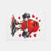 Funny Gym Heart Weightlifting Fitness Workout Drip Fleecedecke (Vorderseite (Horizontal))