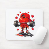 Funny Gym Heart Weightlifting Fitness Workout Drip Mousepad (Mit Mouse)