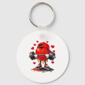 Funny Gym Heart Weightlifting Fitness Workout Drip Schlüsselanhänger (Vorderseite)