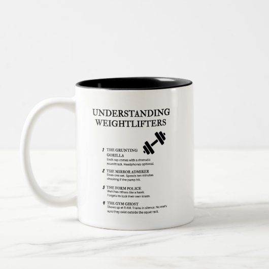 Funny Gym Life Definitions Zweifarbige Tasse (Links)