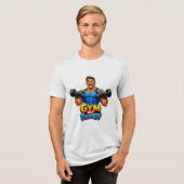Funny Gym Lifestyle Artwork – Workout Humor Tri-Blend Shirt (Vorderseite voll)