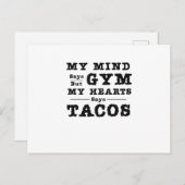 Funny Gym Mein Geist sagen, Gymnastik, aber mein H Postkarte (Vorne/Hinten)