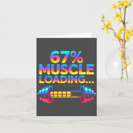 Funny Gym Meme 67  Karte (Gelbe Blume)