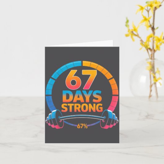 Funny Gym Meme 67  Karte (Gelbe Blume)