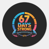 Funny Gym Meme 67  Runder Aufkleber (Vorderseite)