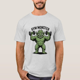 Funny Gym Monster Lifting Weight Cartoon T-Shirt