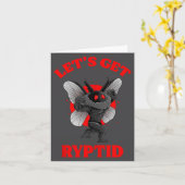 Funny Gym Mothman Shirt Cryptid Let's Get Ryptid G Karte (Gelbe Blume)