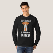 Funny Gym Motivation Dog T-Shirt (Vorne ganz)