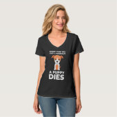 Funny Gym Motivation Dog T-Shirt (Vorderseite Vollansicht)