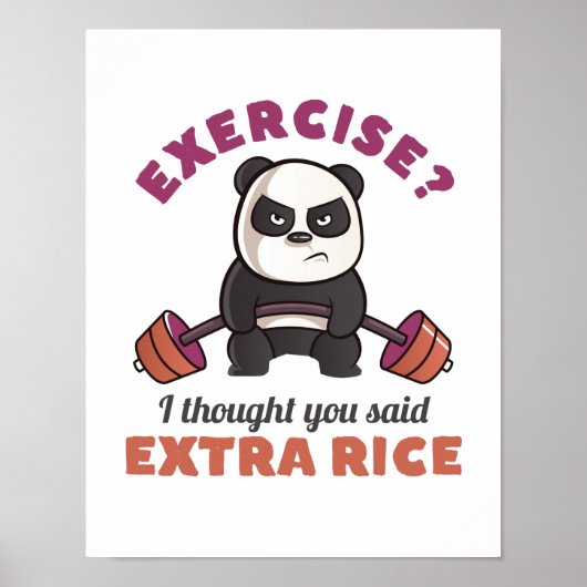 Funny Gym Motivation Fitness Training und Workout Poster (Vorne)
