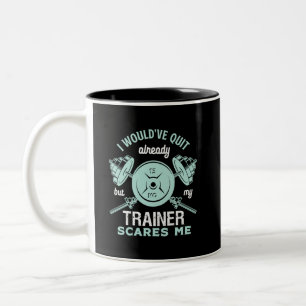 Funny Gym Motivation Fitness Training und Workout Zweifarbige Tasse