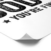 Funny Gym Motivational Shut Up Body You're Fine  Poster (Ecke)