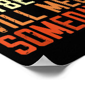 Funny Gym Quote Dear Abs, Maybe One Day We Will Me Poster (Ecke)