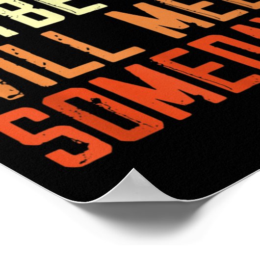 Funny Gym Quote Dear Abs, Maybe One Day We Will Me Poster (Ecke)