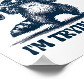 Funny Gym Raccoon Don’t St Me I’m Trying To Die Tr Poster (Ecke)