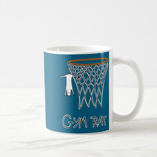 Funny Gym Rat Basketball Hoop Kaffeetasse (Rechts)