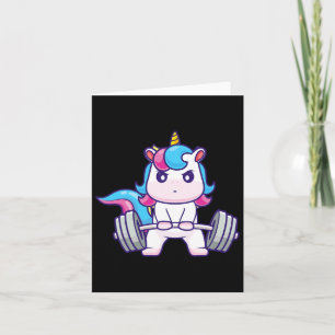 Funny Gym Shirts Deadlift Unicorn - Workout Gym Karte