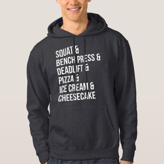 Funny Gym Spaß - Pizza, Ice Creme, Cheesecake Hoodie (Vorderseite)