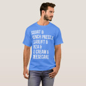 Funny Gym Spaß - Pizza, Ice Creme, Cheesecake T-Shirt (Vorne ganz)