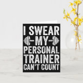 Funny Gym Sprichwort ich schwöre meinen Personal T Karte (Gelbe Blume)