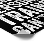 Funny Gym Sprichwort ich schwöre meinen Personal T Poster (Ecke)