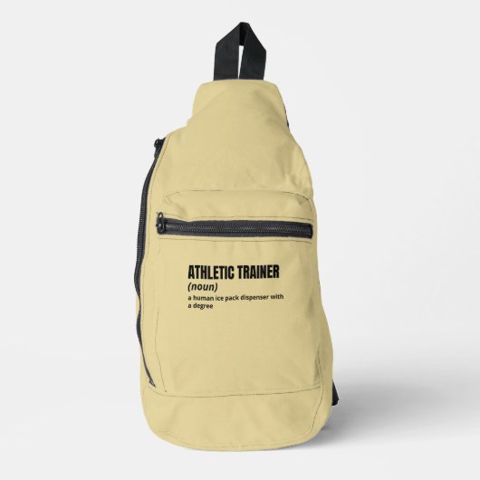 Funny Gym Trainer Definition Crossbody Bag (Vorderseite)