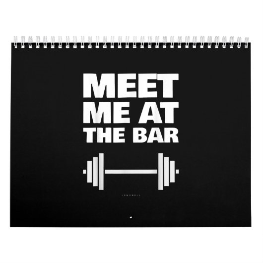 Funny Gym Ts trifft mich auf Bar Gym Lover Geschen Kalender (Titelbild)
