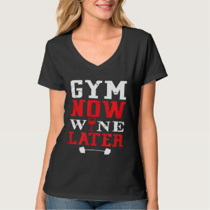 Funny Gym Wine Workout Grafik T-Shirt