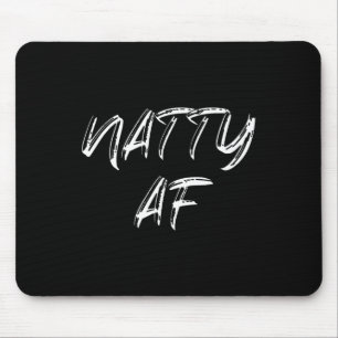 Funny Gym Workout 100% Natty Af Bodybuilding Appar Mousepad