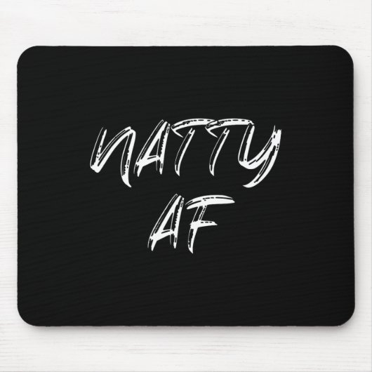 Funny Gym Workout 100% Natty Af Bodybuilding Appar Mousepad (Vorne)