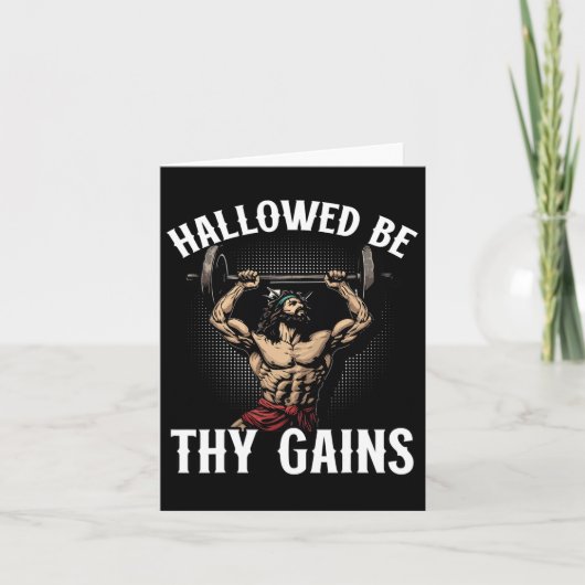 Funny Gym Workout Bodybuilding Fitness Gym und Jes Karte (Vorderseite)