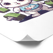 Funny Gym Workout Bunny Fitness Studio Rabbit Card Poster (Ecke)