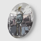 Funny Gym Workout David als Donald Trump Full Body Große Wanduhr (Winkel)