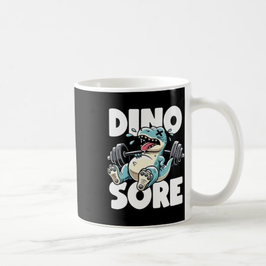 Funny Gym Workout Dinosaurier Gewicht Lifting Gym  Kaffeetasse (Rechts)