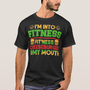 Funny Gym Workout Ich bin in Fitness Cheeseburger T-Shirt